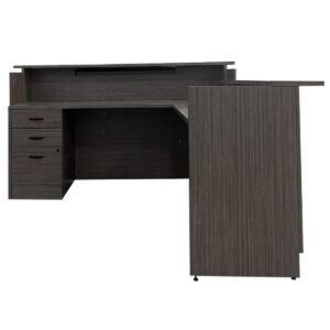 Gallery Used 77.5"W Global L-Shape Reception Desk - Grey