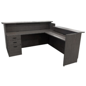 Gallery Used 77.5"W Global L-Shape Reception Desk - Grey