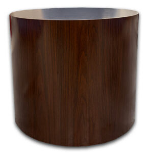 Used 23.5" Round Drum Table - Espresso Used drum table featuring an espresso laminate finish and cylindrical base design. The compact footprint makes it a practical choice for lounge areas, reception spaces, and collaborative settings. Espresso laminate finish Cylindrical drum base Round work surface Commercial-grade construction Dimensions: 23.5" Diameter x 20"H Ideal for reception areas, lounges, and collaborative workspaces.