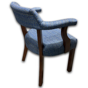 Gallery Used Blue Patterned Guest Chair - Espresso Legs