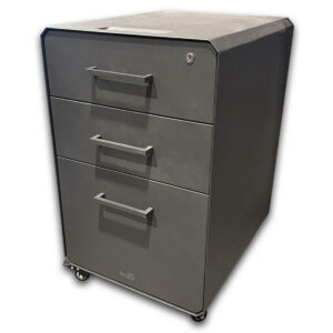Used Varidesk Mobile Box/File Pedestal – Grey Used Varidesk mobile box/file pedestal featuring a locking box drawer, file drawer, and durable steel construction to keep office essentials secure and organized. Smooth-rolling casters allow it to be easily positioned under a desk or moved throughout the workspace. Locking box drawer and file drawer Durable construction Smooth-rolling casters for mobility Full-extension drawers for easy access Dimensions: 16" W × 19.7" D × 25.6" H This used mobile pedestal is mainly for commercial use and is ideal for offices, workstations, and collaborative workspaces requiring secure personal storage.