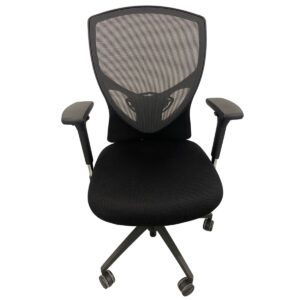Gallery Black 9 to 5 Mid-Back Mesh-Back W/ Upholstered Seat Task Chair (2170-Y1-A10-C6-PAC )