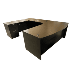 71" Espresso U-shape Desk W/ Box, Box, File & File, File Pedestal Left-Handed