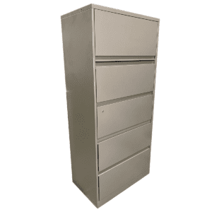 Steelcase 5- Drawer Lateral Files In Grey