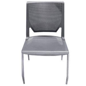 Haworth Very Series Dark Grey Plastic Break Room Chair W/ Grey Frame