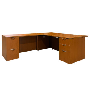 Gallery Used 72" W JSI Cherry Height Adjustable L-Shape Desk