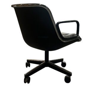 Gallery Used Knoll Pollock Leather Executive Conference Chair in Black 4- Star Base