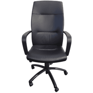 Gunlock High-Back Black Vinyl Conference Chair