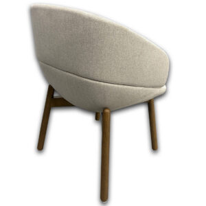 Gallery Used Grey Upholstered Lounge Chair - Maple Legs