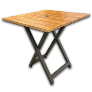 Used 42" W Varidesk Standing Square Table  Used Varidesk standing-height table featuring a spacious square worksurface, durable steel X-frame base, and integrated grommet for cable management. The standing-height design encourages collaboration, quick meetings, and active work throughout the day. Standing-height square worksurface Integrated cable management grommet Heavy-duty steel X-frame base Adjustable leveling glides Dimensions: 41.8" W × 41.8" D × 42.3" H This used standing table is mainly for commercial use and is ideal for collaborative workspaces, break rooms, meeting areas, and touchdown workstations.