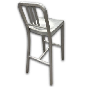 Gallery Used Emeco Brushed Aluminum Barstool - 1006 Navy Stool Hand Brushed