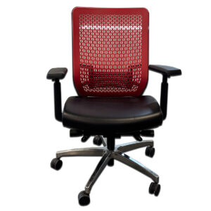 Gallery Used Genus Elastomer Task Chair – Red Back with Upholstered Seat