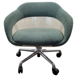 Steelcase Teal Coalesse Conference Chair On Casters W/ Aluminum Frame