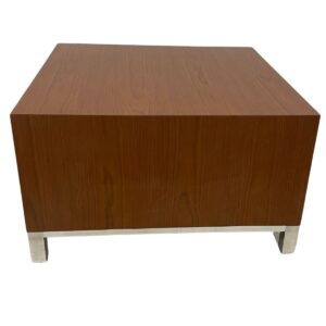 Gallery 36" W National Coffee Table W/ Silver Base Plate & Legs