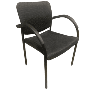 Herman Miller Black Upholstered Guest Chair W/ Arms