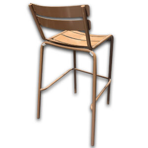 Gallery Used Brown Metal Indoor/Outdoor Bar Stool