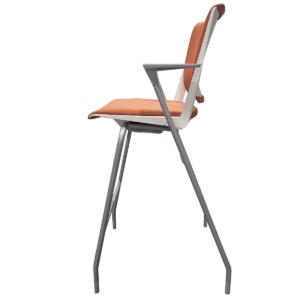 Gallery Haworth Very Series Bristo Stool W/ Orange Upholstered Seat & Back