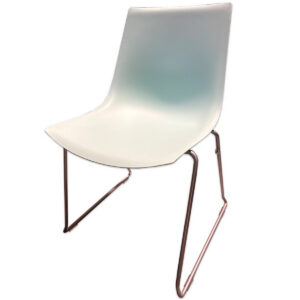 Light Blue Amadeus Leland Stacking Chair The Used Leland Amadeus Stacking Chair features a one-piece molded seat and back supported by a metal sled base. The armless design works well for training rooms, meeting spaces, cafeterias, and other areas requiring flexible seating. One-piece molded seat and back Metal sled base Stackable design Dimensions: Overall: 21" W × 20" D × 32" H Seat: 18" W × 16" D × 14.5" H Mainly for commercial use, including training rooms, conference areas, cafeterias, breakrooms, and multipurpose spaces.