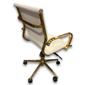 Gallery Used Off White Conference Chair - Gold Frame