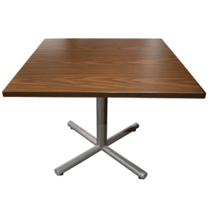 Used 36'W Corporate Walnut Square Laminated Break-Room Table