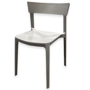 Used Calligaris Plastic Side Chair - Grey  Used Calligaris side chair featuring a grey plastic construction with no arm with a lightweight design allowing for easy movement and stacking, making it a practical seating option for breakrooms, training spaces, cafés, and collaborative areas. One-piece molded plastic seat and back Stackable design for compact storage Lightweight construction for easy handling Dimensions: 20" W × 16.5" D × 31" H This Used Calligaris plastic side chair is well suited for breakrooms, cafés, waiting areas, training rooms, and residential dining spaces.