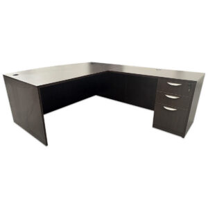 Gallery Used Espresso L-Shape Desk – Right Hand