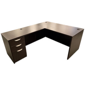 Gallery Used Espresso L-Shape Desk with Return – LH