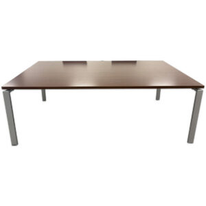 Used 7' Espresso Conference Table The Used 7' Espresso Conference Table provides a large meeting surface for conferences, team discussions, presentations, and collaborative work. Its 48" depth provides plenty of tabletop space for multiple users, laptops, documents, and meeting materials. 7' rectangular conference table with 48" deep work surface Metal four-leg frame Accommodates multiple users for meetings and group work Dimensions: 84" W × 48" D × 29" H Mainly for commercial use. Recommended for conference rooms, meeting rooms, training rooms, and collaborative office areas.