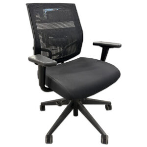 Used SitOnIt Focus Series Task Chair The Used SitOnIt Focus Series Task Chair provides adjustable seating for everyday workstation use. The mesh back promotes airflow while the cushioned seat and adjustable arms provide support throughout the workday. Mesh back with lumbar support Adjustable arms and seat height Five-star rolling base for mobility Dimensions: 27" W × 28" D × 37–41" H Mainly for commercial use. Recommended for individual workstations, private offices, shared workspaces, and home offices.