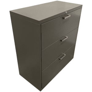 AIS 36" 3 Drawer metal Lateral File In Grey