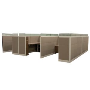 Used Friant 6'x 8' Height Adjustable W/ Credenza & Wardrobe Station (Priced Per Seat)
