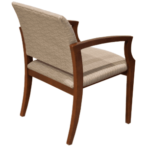 Gallery Used Mahogany Office Frame Guest Chair W/ Tan Upholstery