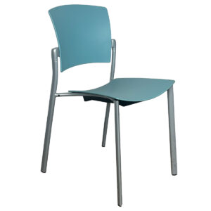Used Coalesce Enea Teal Armless Stacking Chair