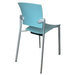 Gallery Used Coalesce Enea Teal Armless Stacking Chair
