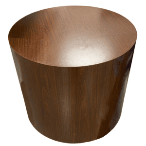 23″ W Mahogany Laminated Drum End Table