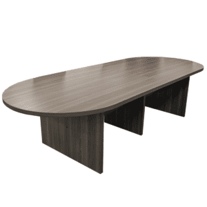 10"W Racetrack Conference Table in Burnt Strands finish. It's a sleek and stylish table perfect for meetings. It's 10 inches wide, 48 inches deep, and 29 inches tall. The Burnt Strands finish adds a fancy touch. Perfect for any conference room or office. Dimensions: 10" W x 48" D x 29"H 