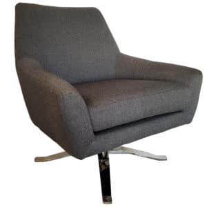 Keilhauer Gray Swivel Lounge Chair