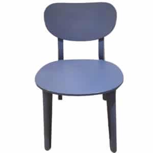 Gallery Wooden Side Chair In Blue Finish