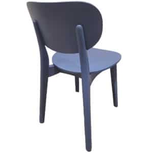 Gallery Wooden Side Chair In Blue Finish