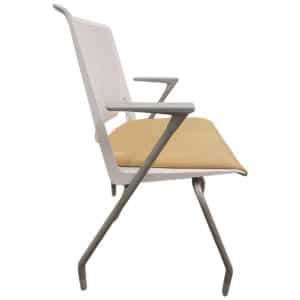 Gallery Haworth Very Series Side Chair With Upholstered Yellow Cushion Seat