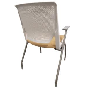 Gallery Haworth Very Series Side Chair With Upholstered Yellow Cushion Seat