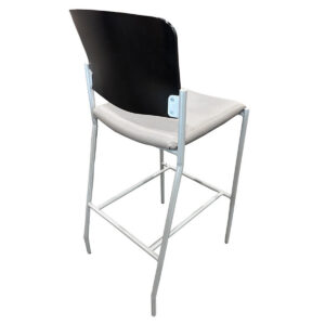 Gallery Used National Tag Series Grey Bar Stool W/ Espresso Back