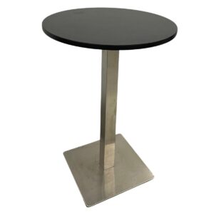 29" W Black Laminated Bar Height Table W/ Chrome Base