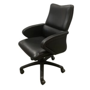 Black Mid-Back Vinyl Conference Chair
