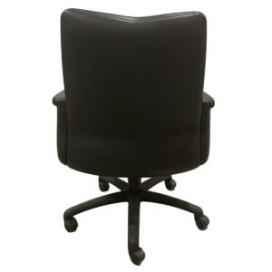 Gallery Black Mid-Back Vinyl Conference Chair
