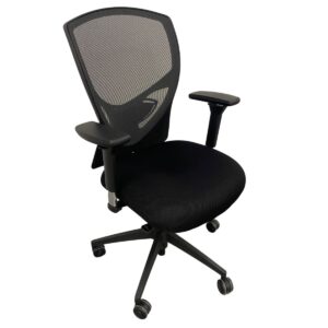Black 9 to 5 Mid-Back Mesh-Back W/ Upholstered Seat Task Chair (2170-Y1-A10-C6-PAC )