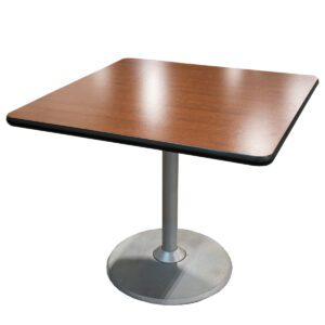 36" W Square Mahogany Laminated Breakroom Table