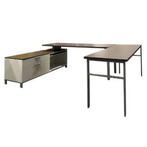 Gallery Used Herman Miller Canvas U-Shape Desk With Powered Credenza - Left Handed
