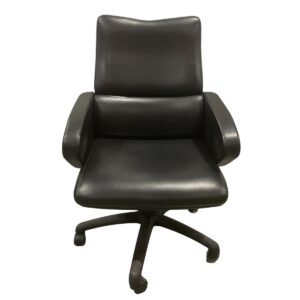 Gallery Black Mid-Back Vinyl Conference Chair