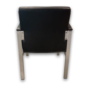 Gallery Used Uline Downtown Guest Chair – Black Vinyl with Gray Frame